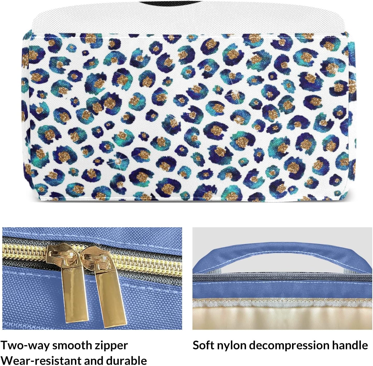 zaaprintblanket Personalized Animal Leopard Print Multifunction Mommy Bags Custom Diaper Backpack for Women Girl Gift