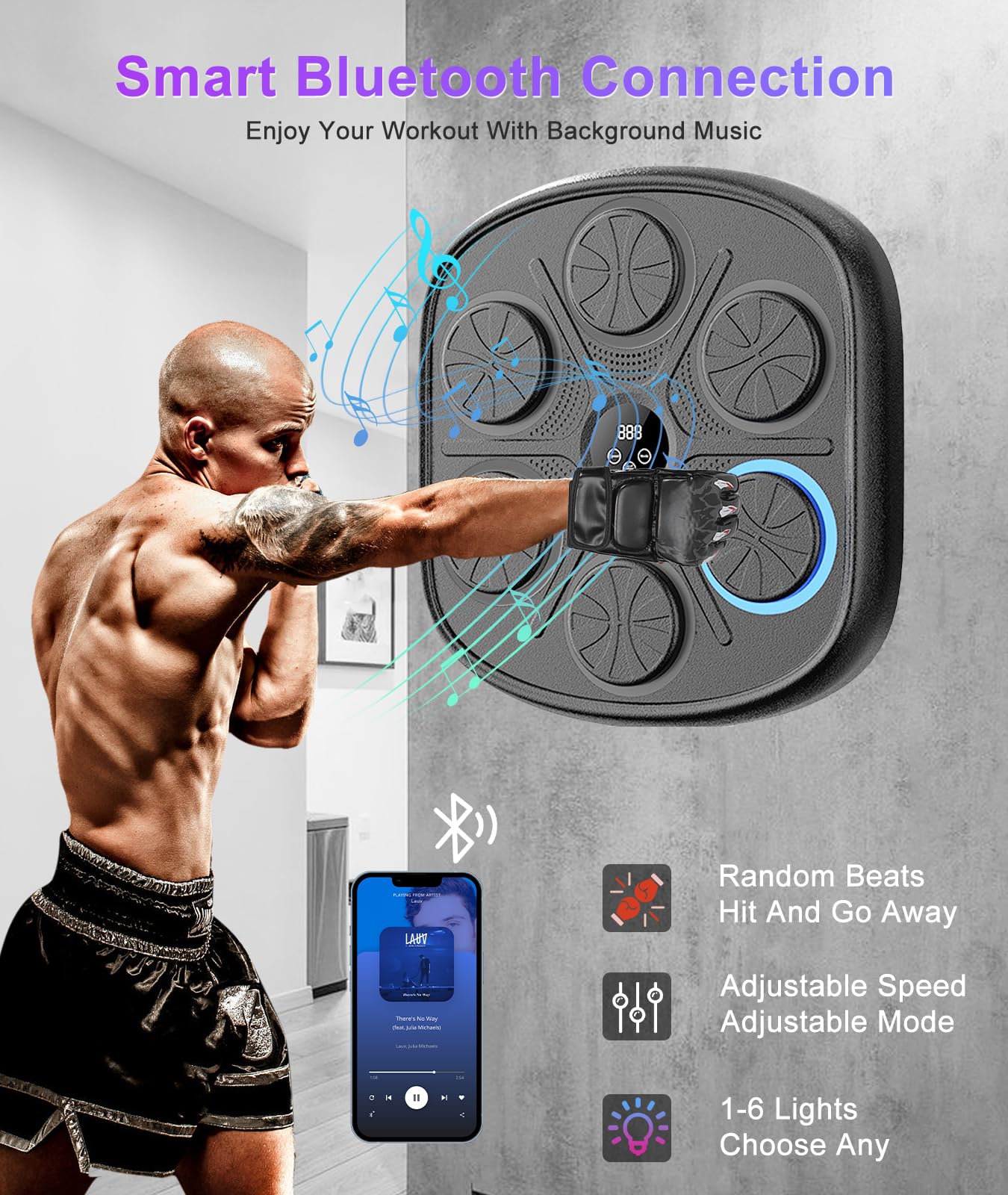 Intelligentes Musik-Boxziel verbessert die kardiorespiratorische Fitness. Interaktive Digitale Musikboxmaschine zu Hause und drinnen