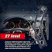 Vista 92 de 28"+20" Limpiaparabrisas frontales para Toyota Sienna 2020 2019 2018 2017 2016 2015 2014 2013 2012 2011 2010 (Juego de 2) Adaptador de gancho J/U