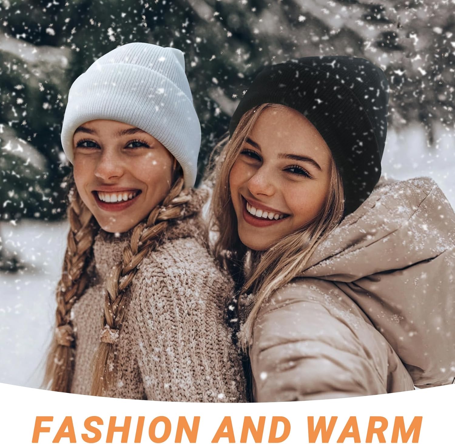 NPQQUAN Beanie for Men Women Winter Hats for Mens Beanie Cuffed Knit Beanies Skull Cap - Image 4