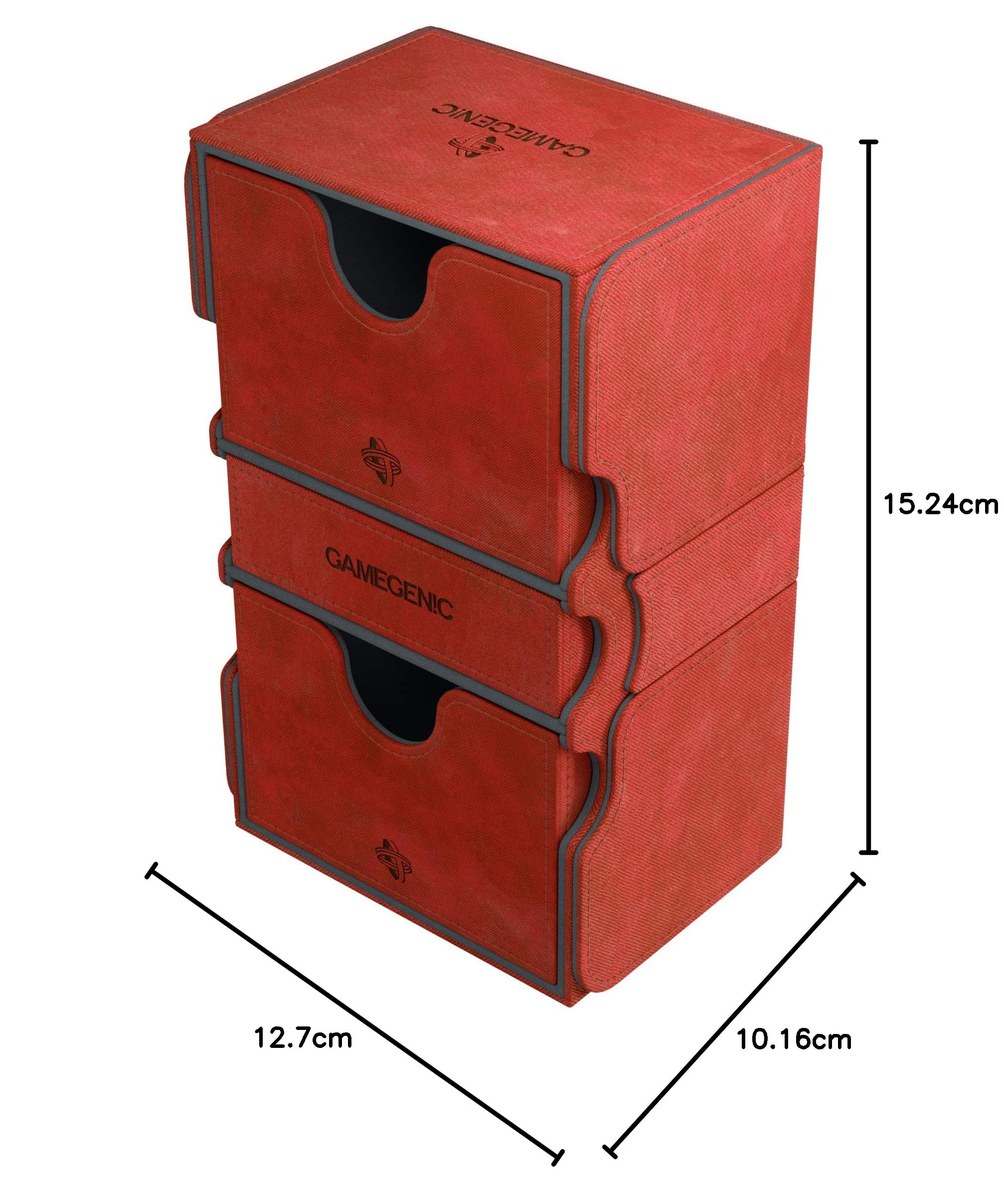 GameGenic Card Deck Box - Stronghold Convertible Red 200CT