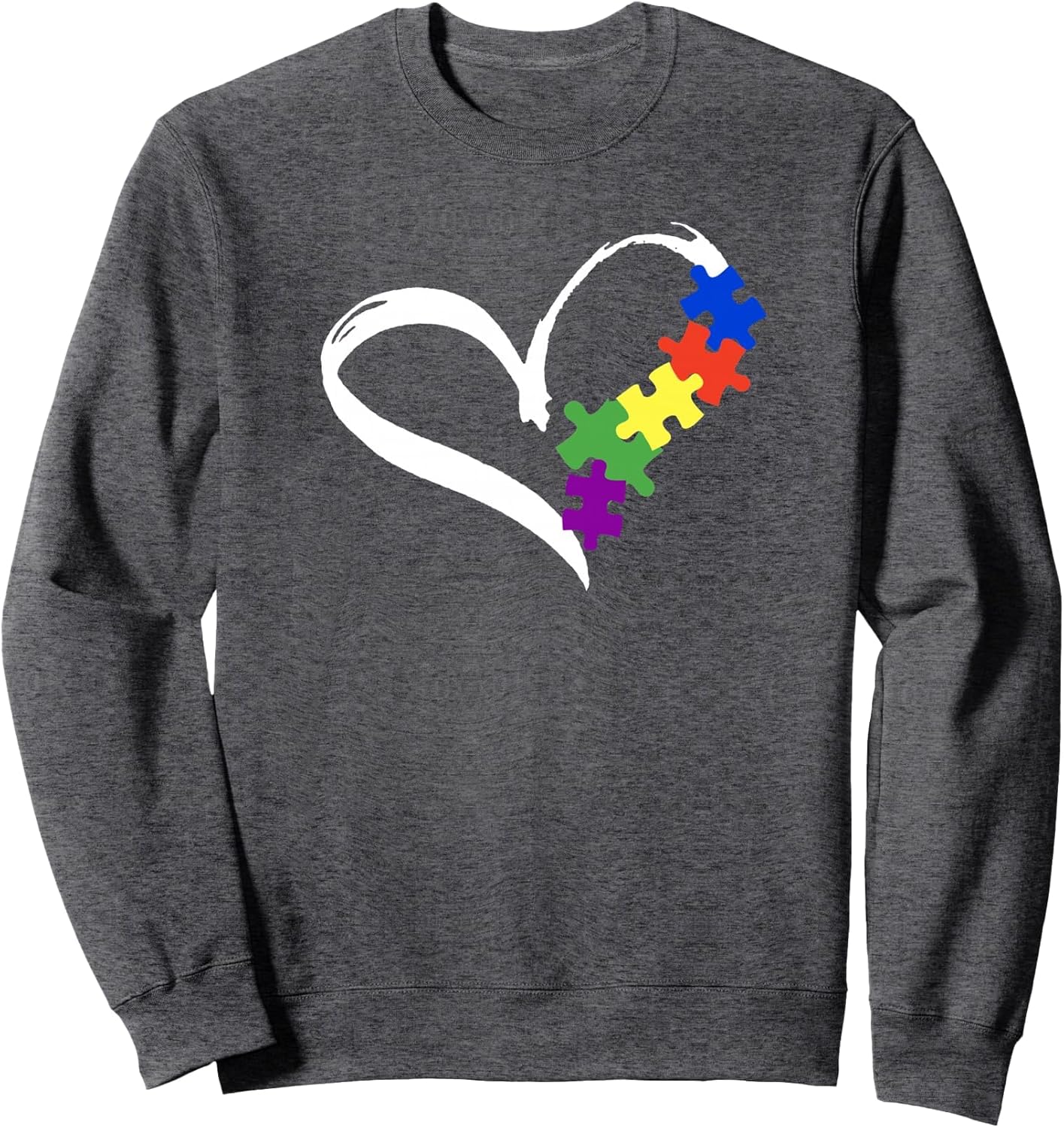 Autism Puzzle Love Autism Awareness Graphic for Women Men Sweatshirt
