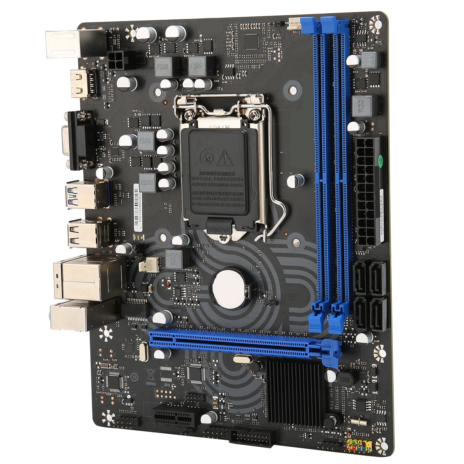 Shanrya H310-VH V3.0 Motherboard, Computer Motherboards High‑speed Gigabit Netcard Built Dual‑Channel DDR4 Memory Gigabit NetCard for VGA