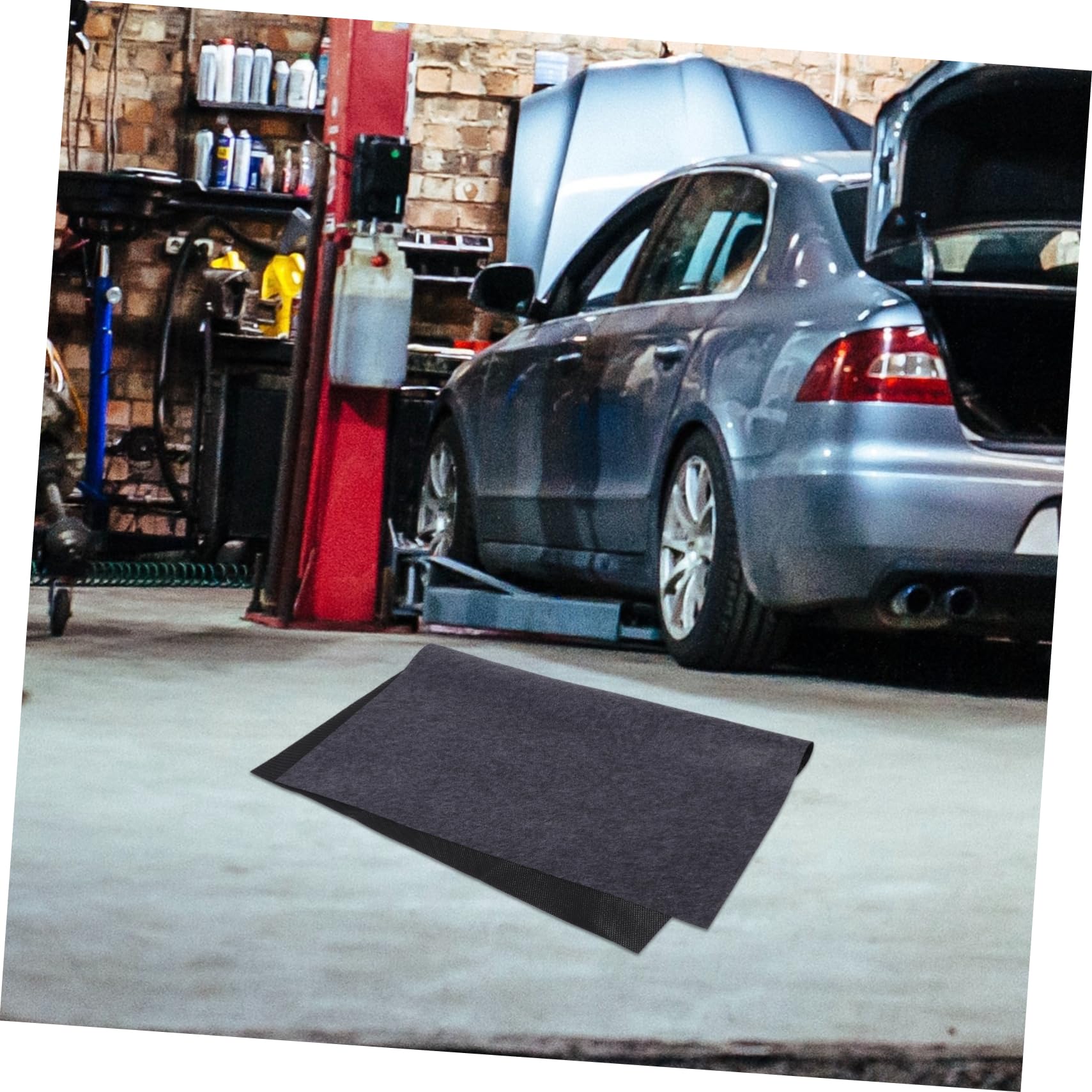 Vaguelly Ölauffangmatte für Garage Rückseite 91,5x122cm Filzbasierte Boden Schutzmatte für Werkstatt und Autopflege
