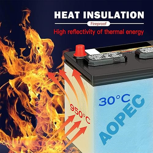 Miniatura 4 de Kit de aislamiento de batería se adapta a la mayoría de baterías de montaje superior y lateral, 40 x 7 pulgadas (2 unidades)