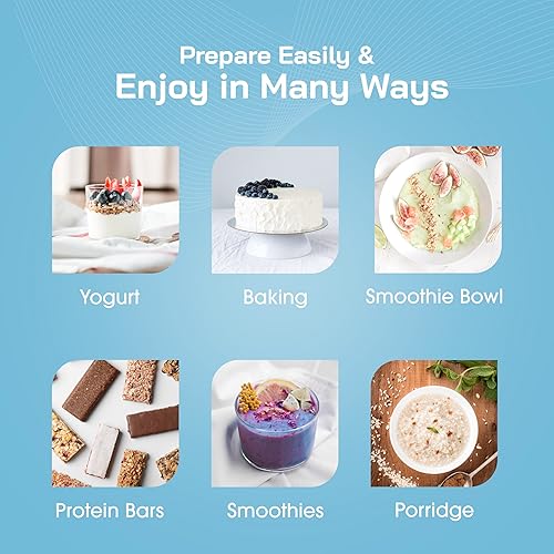 Miniatura 6 de Polvo de proteína de cáñamo, proteína de fibra en polvo fácil de digerir para avena, batidos y productos horneados, sin OMG, cero lácteos y sin