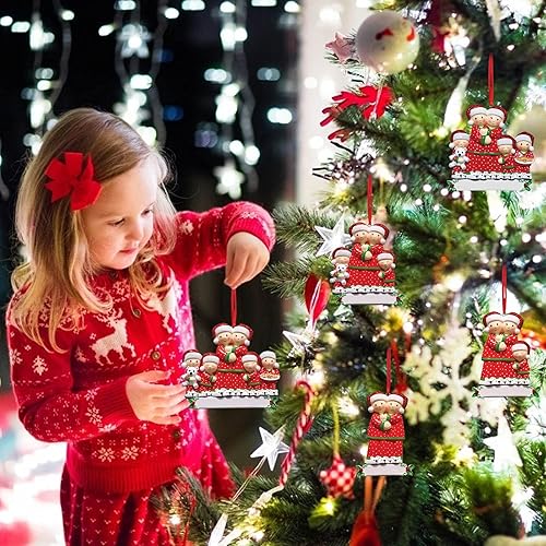 Miniatura 4 de Adornos de Navidad personalizados adornos de Navidad 2022 nombres grabados personalizados adornos de Navidad familiares para decoración del árbol de