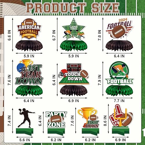 Miniatura 3 de Centros de mesa de fútbol, decoración de fiesta de fútbol, centros de mesa de panal de fútbol para temática de fútbol, fiesta de cumpleaños, súper