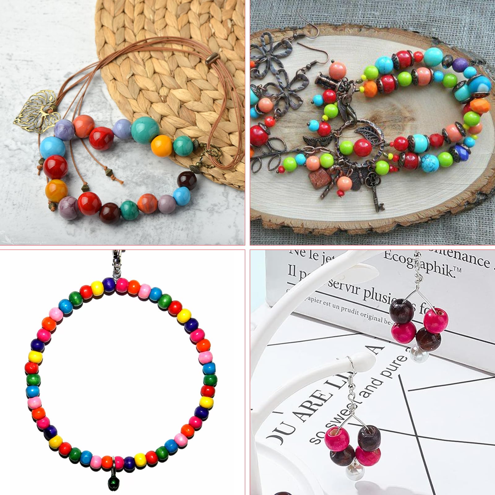 Soleebee – Lot De 12 Bracelets D'amitié Réglables Pour Enfants – Perles Colorées, Style Bohème, Bijoux Pour Filles
