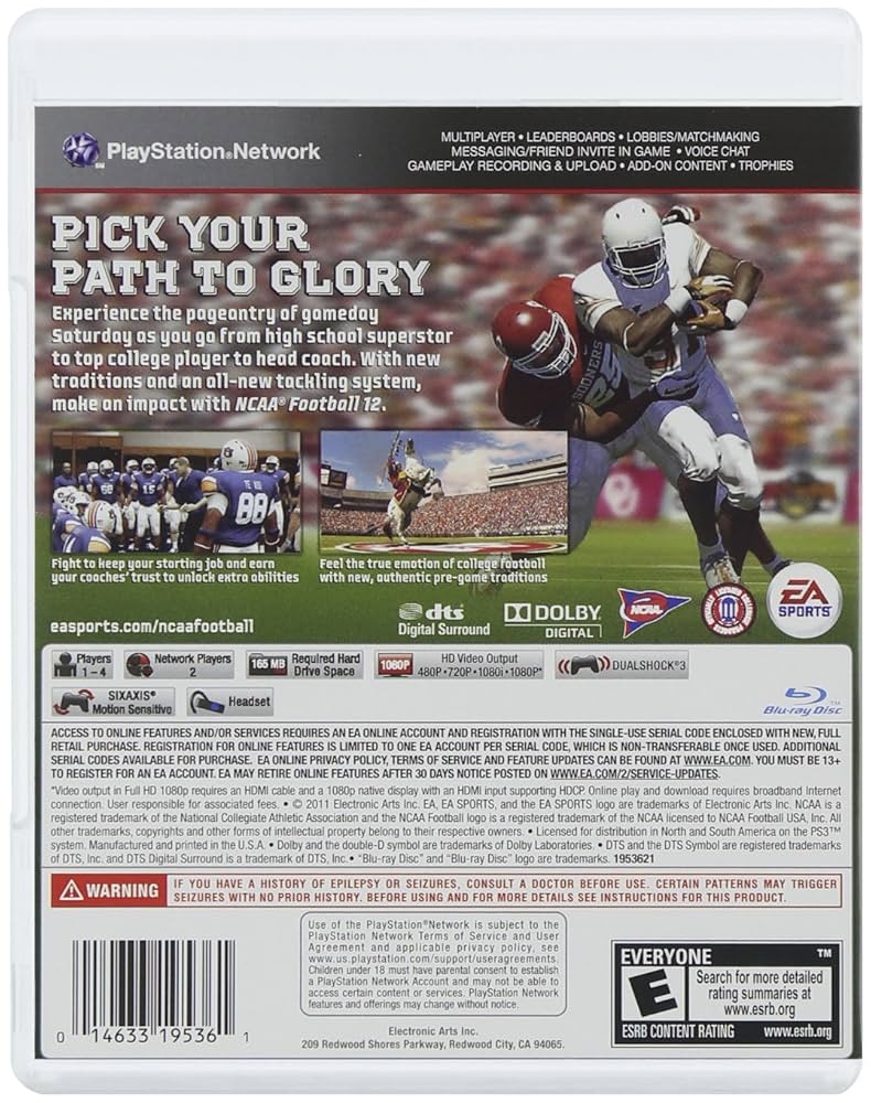 Amazon.com: NCAA Football 12 - Playstation 3 : Video Games