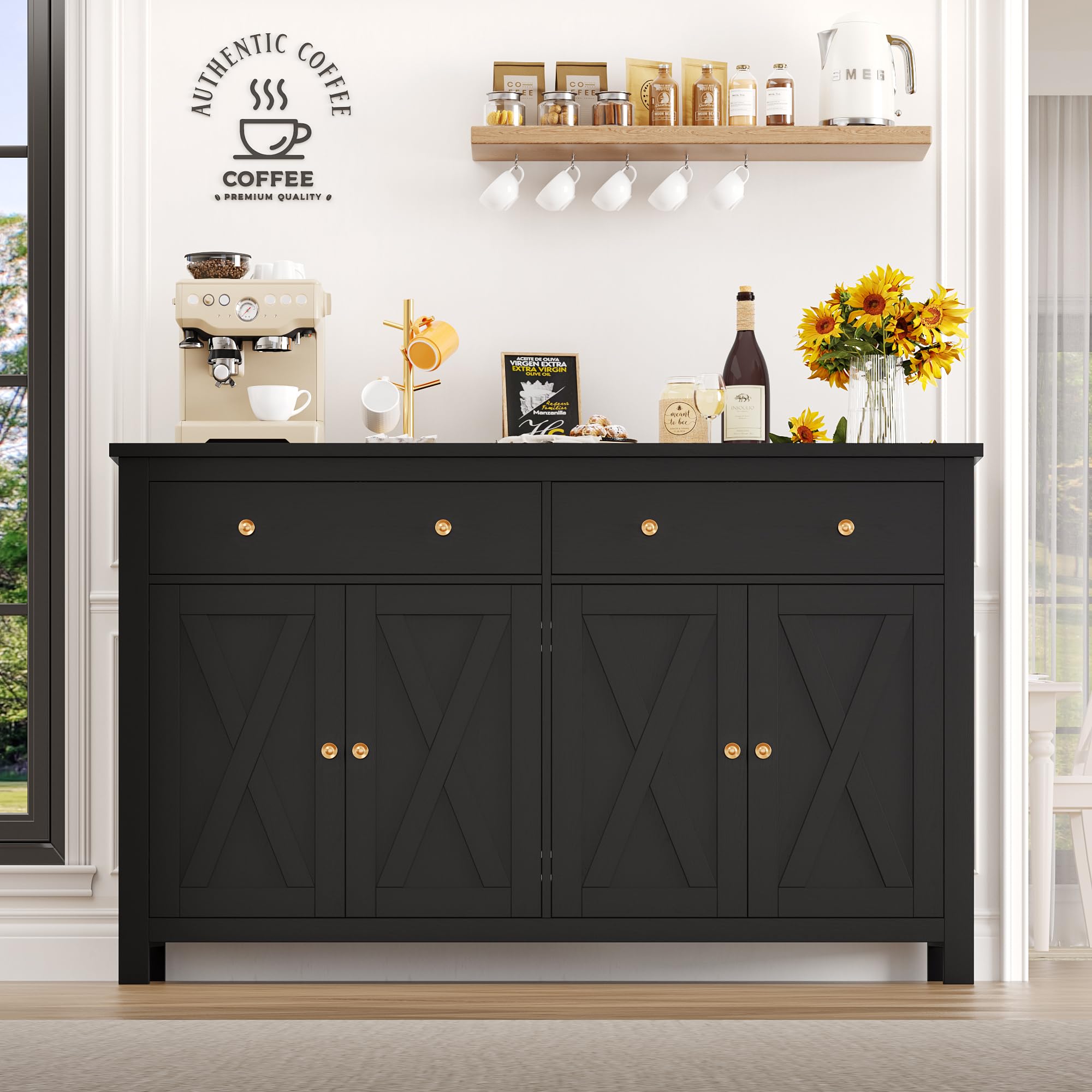 Dressoir 4 deuren 1 lade L180 cm - TRUST
