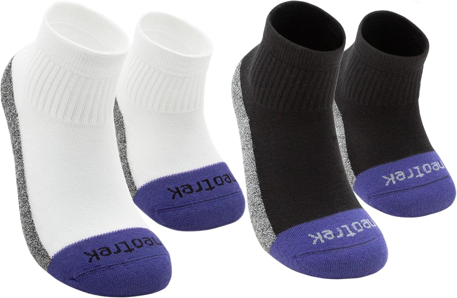 Transmet Qtr Crew Socks: Mixed Pair for Partial-Foot Amputees (1 Transmet & 1 Standard Sock Per Pair) (2pk)