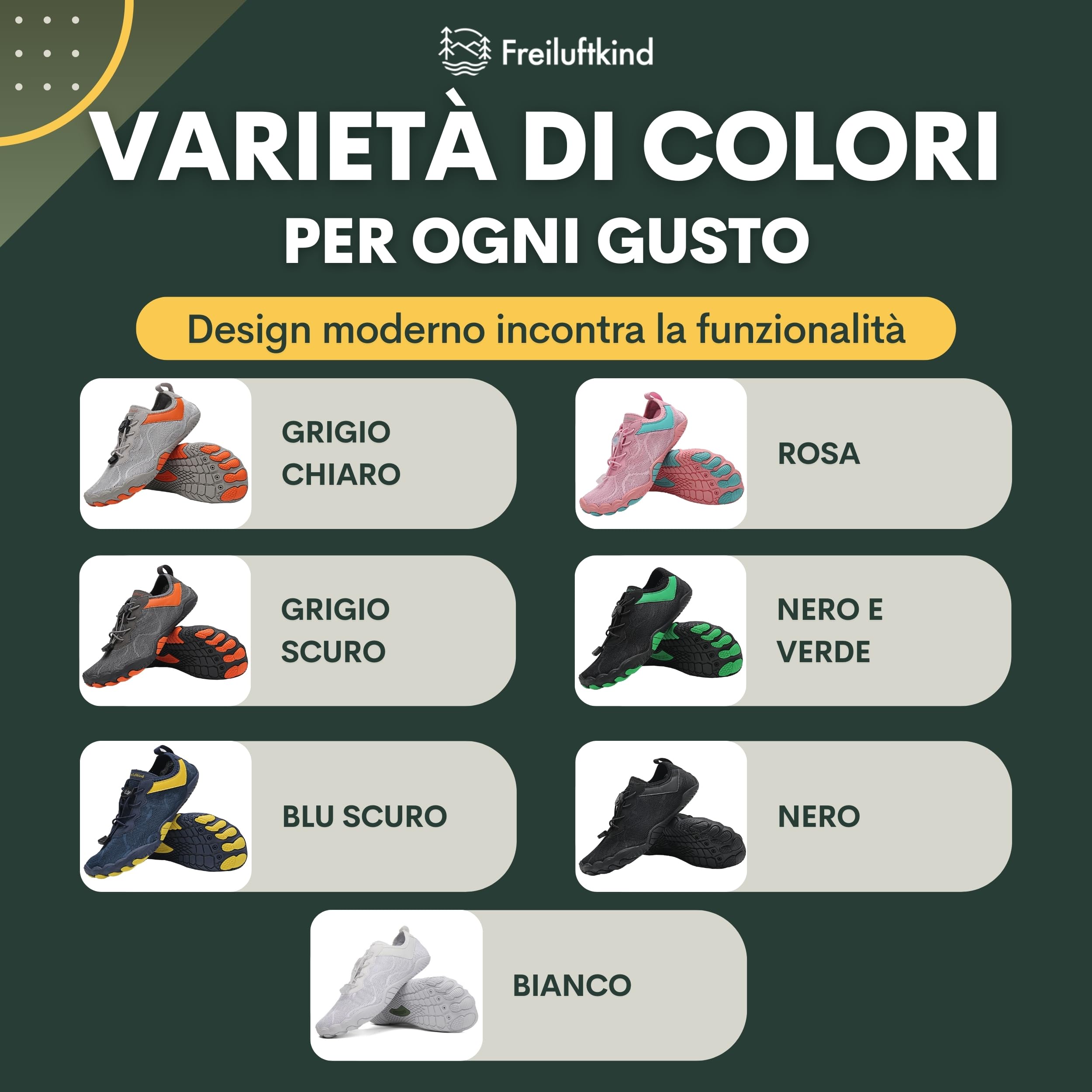 Freiluftkind Kokoda Barefoot Shoes Antiscivolo – Il Scarpe Barefoot Perfetto per la Tua Avventura – Scarpe Barefoot Uomo e Donna