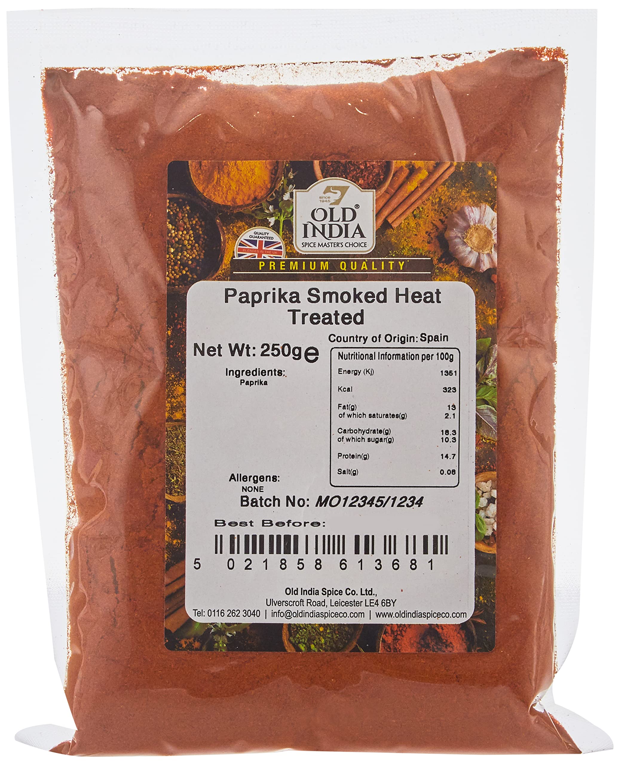Old India Paprika Smoked Heat Treated 250g