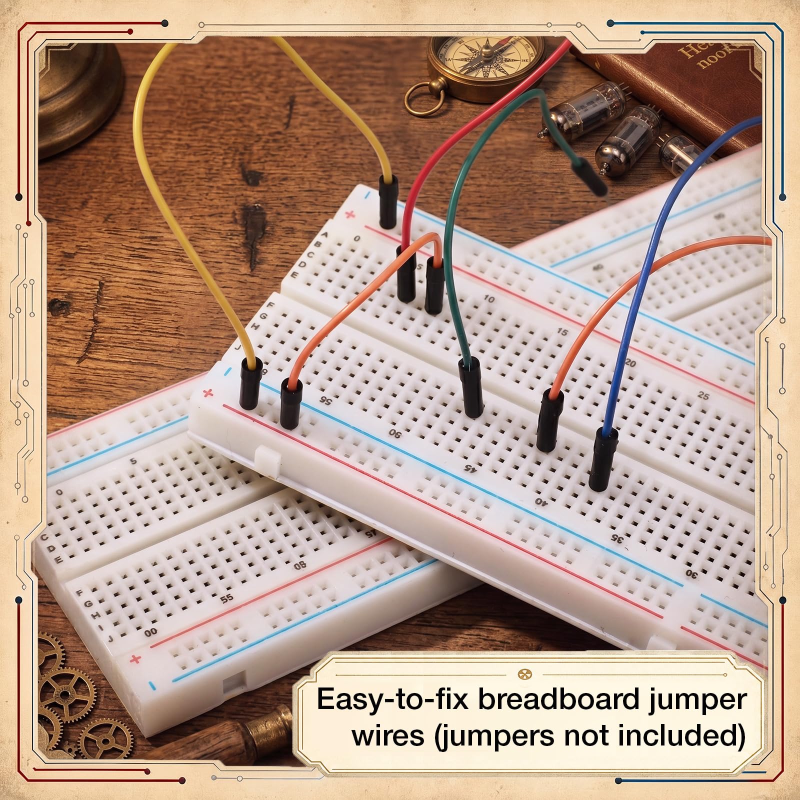 30 pezzi breadboard 830 punti prototipo senza saldatura 6,9 x 1,8 x 3,4 pollici Kit di schede PCB per la distribuzione dello schermo Proto, blocchi di collegamento cavi ponticello