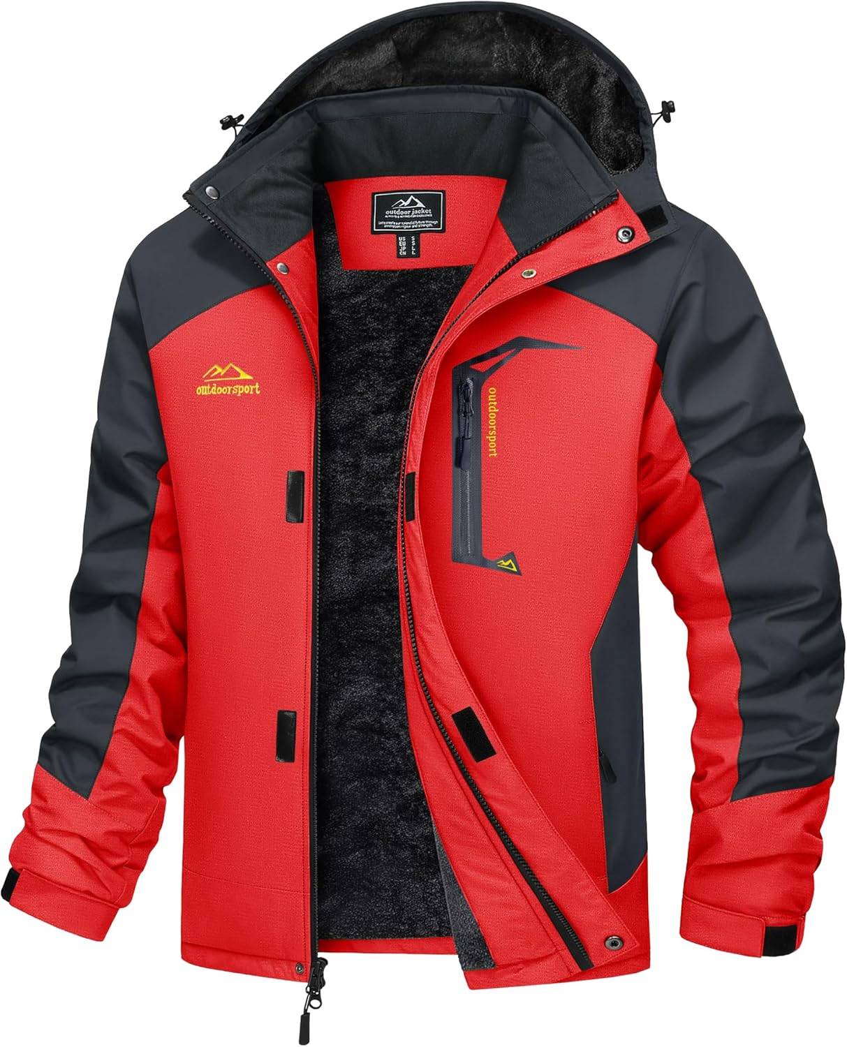 MAGCOMSEN Winter Coats for Men Ski Snow Jacket Waterproof Fleece Insulated Jackets Outdoor Snowboard Warm Parka Raincoat