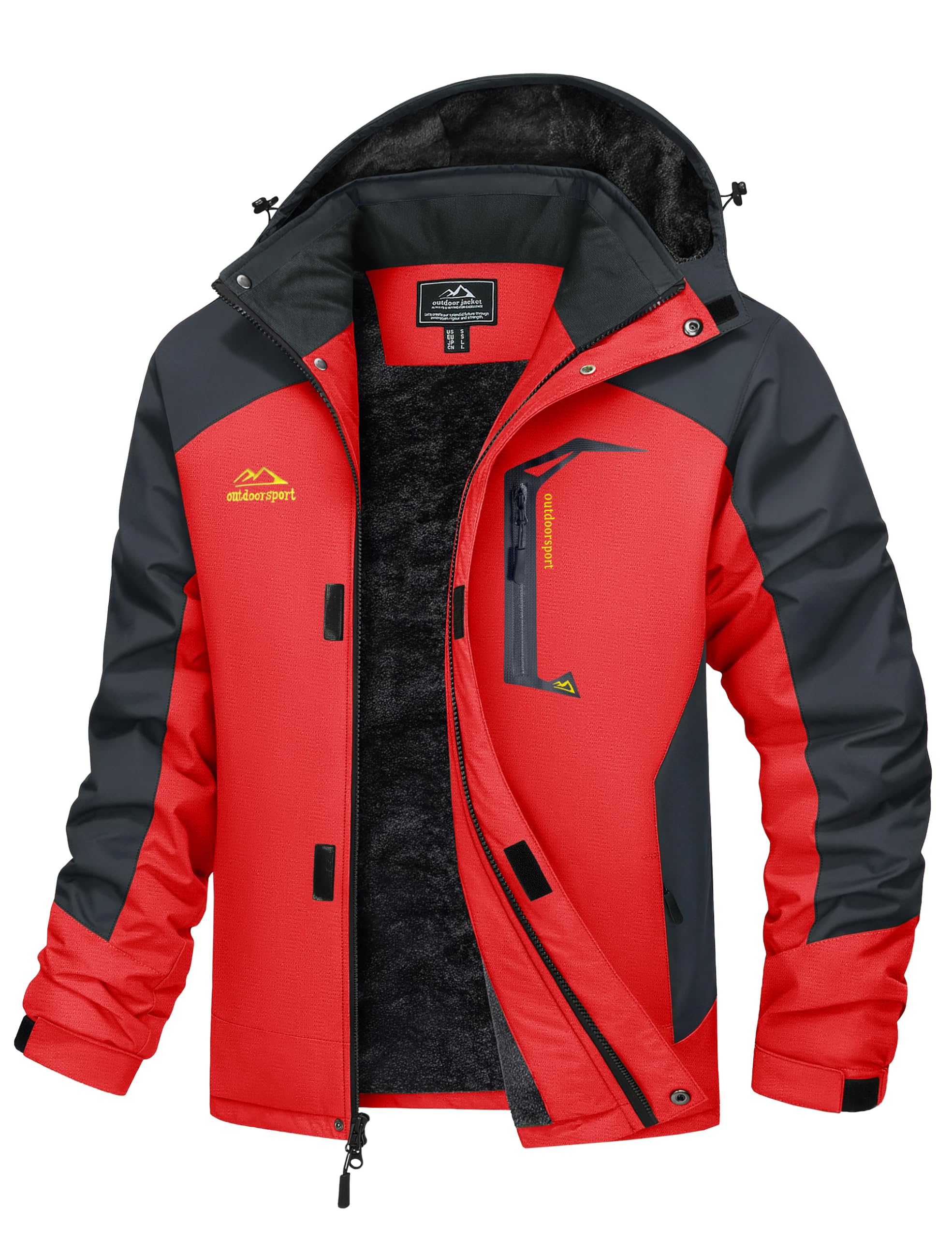 MAGCOMSEN Winter Coats for Men Ski Snow Jacket Waterproof Fleece Insulated Jackets Outdoor Snowboard Warm Parka Raincoat