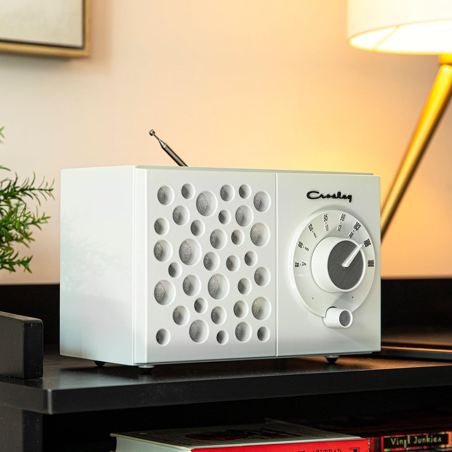 Crosley CR3042A-WS Maverick Portable AM/FM Radio with Bluetooth Receiver, White Sand