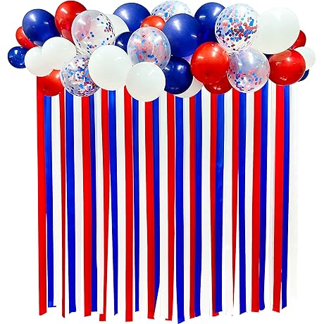 Patriotic Decor Kit: Red, White, and Blue Fabric for a Festive Ambiance