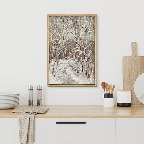 Vista 166 de SIGNFORD Lienzo enmarcado para pared, tren de montaña de otoño, vías de ferrocarril, naturaleza, desierto, fotografía, realismo, paisaje decorativo