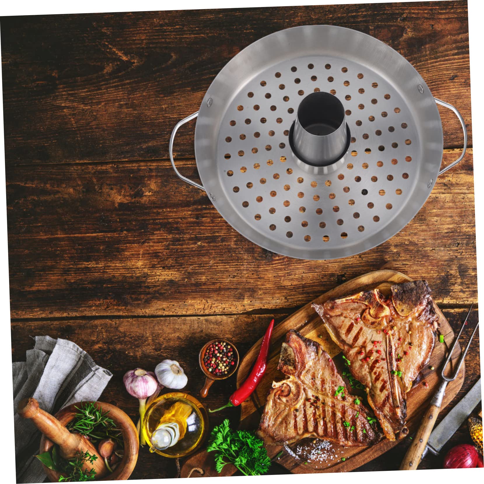 SUPVOX Supporto per Arrostire Il Pollo Griglia per Barbecue Forno per Uso Esterno