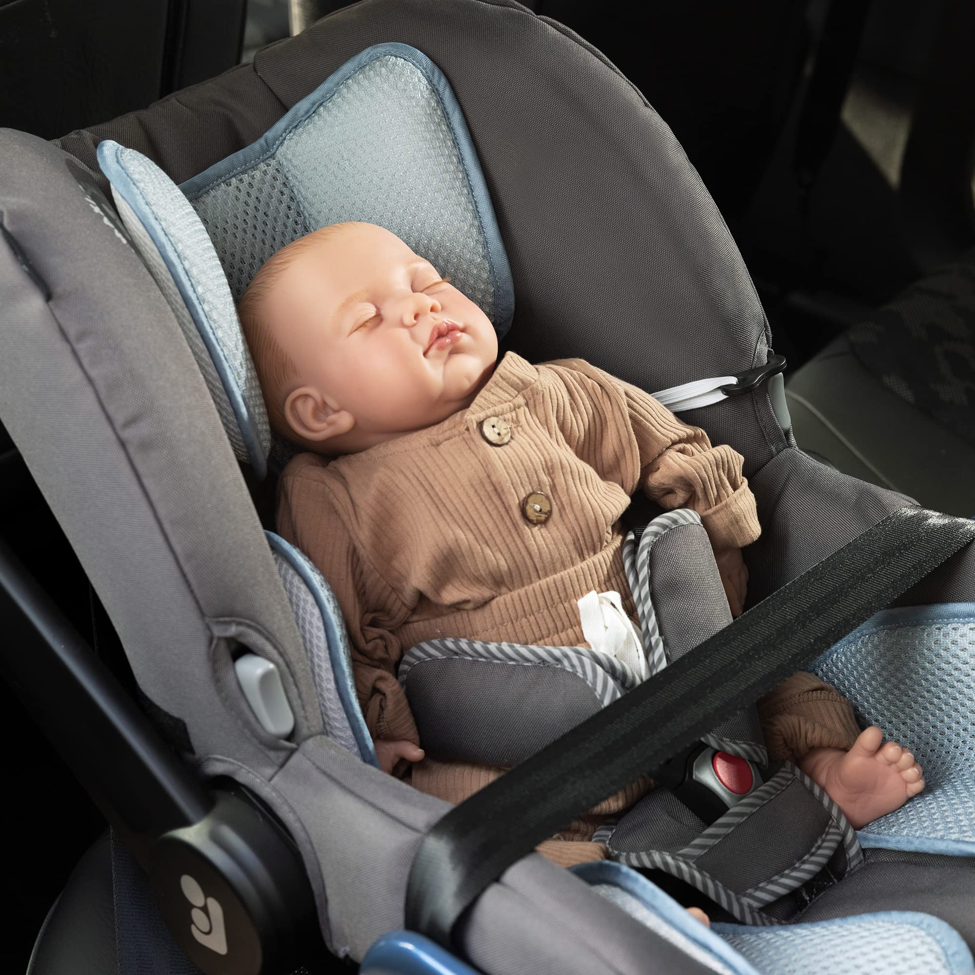 Navaris Kinderwagen Sitzauflage atmungsaktiv - Sommer Sitzeinlage fr Buggy  Kindersitz Babyschale - khlt und schtzt - Sommerbezug universal -  grau/hellblau : Amazon.de: Baby