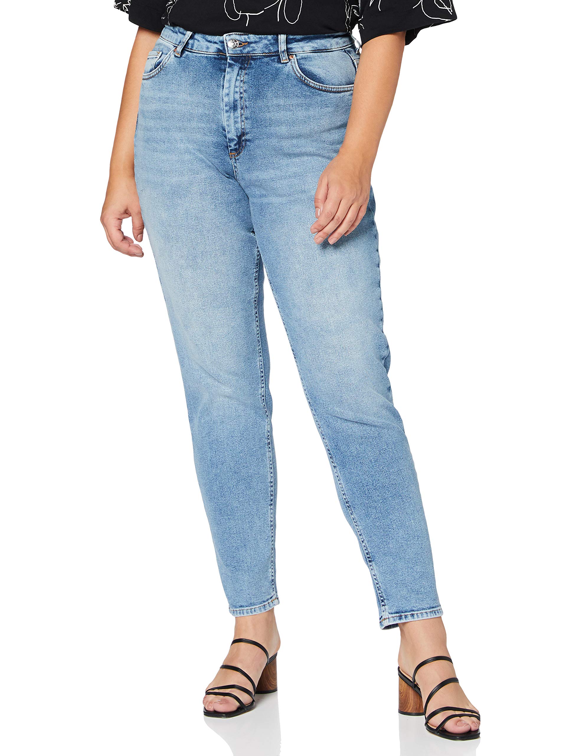 Only Onlveneda Life Mom Jeans Rea7452, Denim Blu Chiaro, Xs / 32L Donna-image