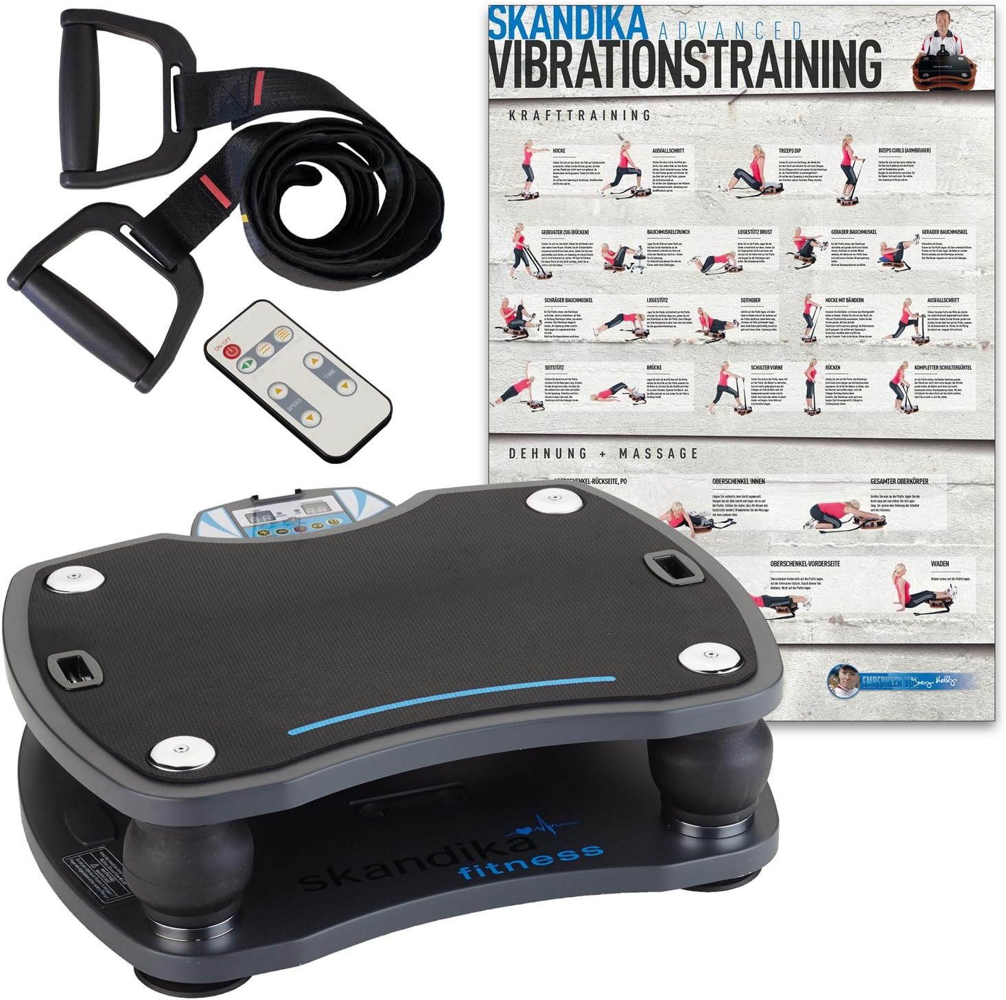 skandika Home 500 Vibration Plate UK Edition - Anthracite/Black, 56 x 50 x 20 cm, 1087-GB