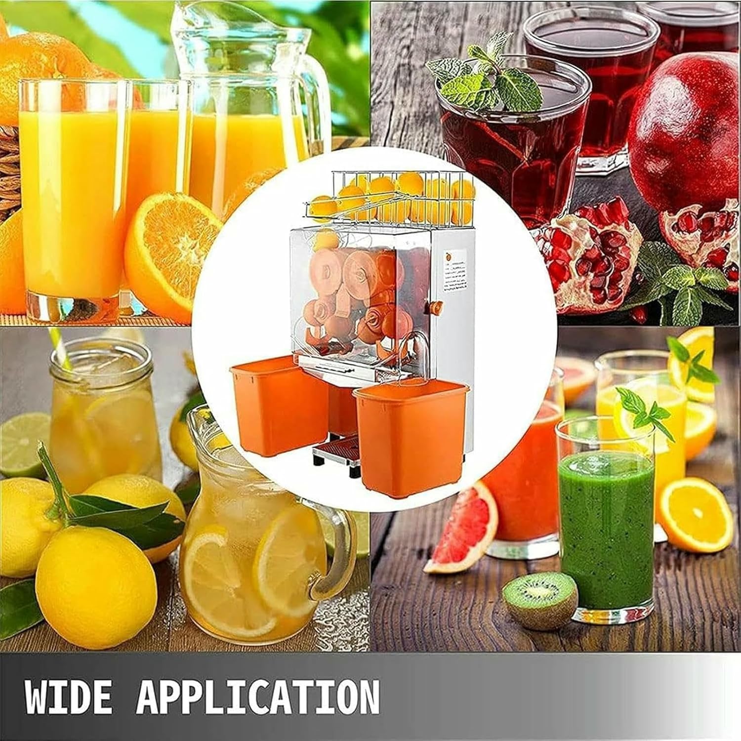 Electric Orange Squeezer, Commercial Citrus Signor With 2 Deposits, Automatic Juices And Drinks.