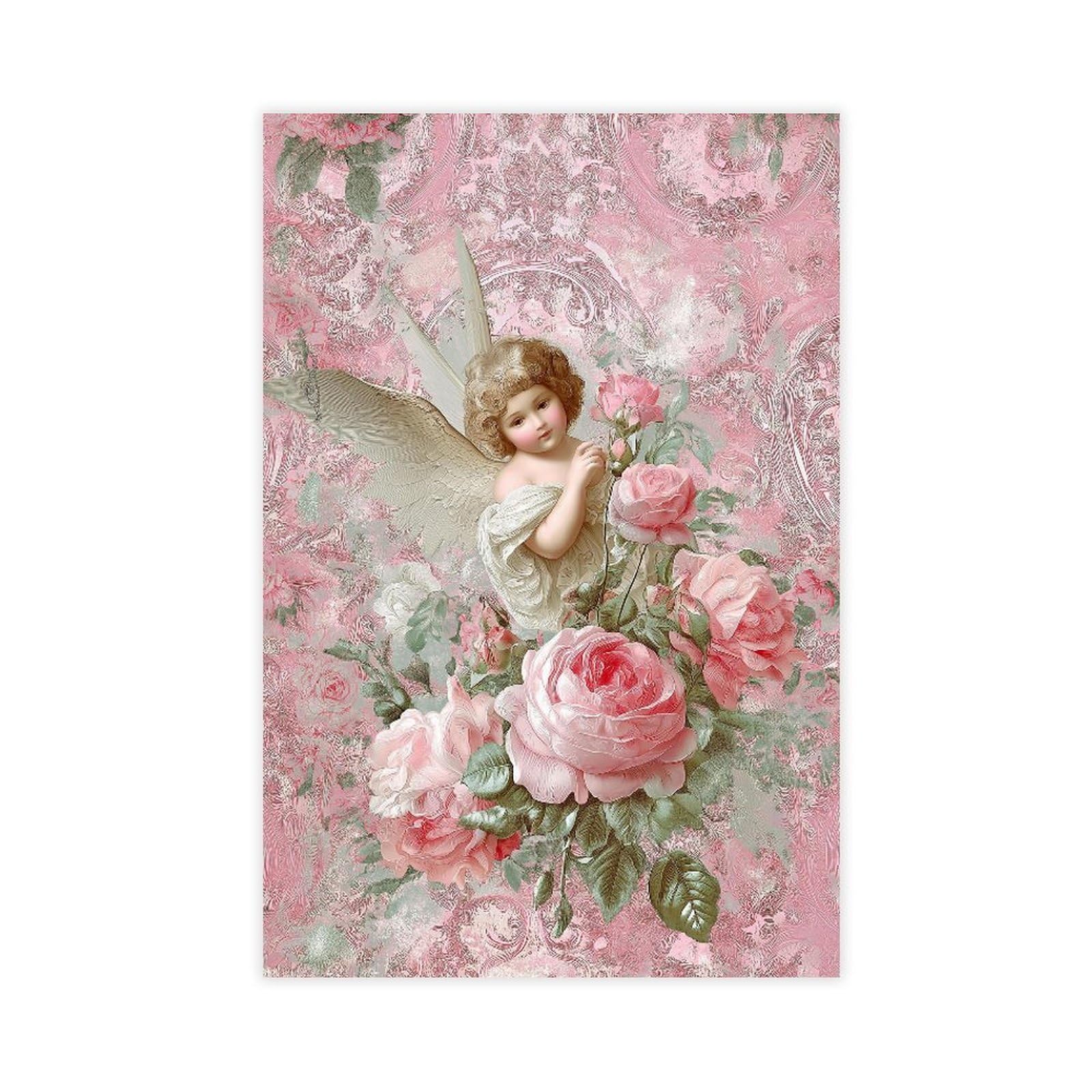 YWTJAX Vintage Cherub Poster Canvas Poster for Dorm Room Decor Gift