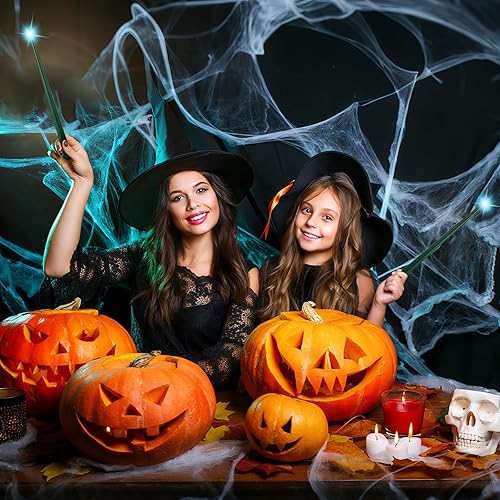 Miniatura 73 de Gejoy Varita de mago mágico, 2 piezas, varita mágica de hada de princesa, juguete de sonido de luz de Navidad, accesorios de cosplay para niños Azul