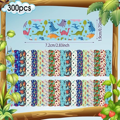 Vista 21 de Patelai 300 vendajes para niños, 10 estilos, adhesivos para niños, flexibles, coloridos, lindos vendajes de dibujos animados, impermeables