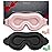 BeeVines 2 Pack 3D Contoured Sleep Mask Sleeping Eye Masks for Lash Extensions, Night Molded Mask with Adjustable Strap, 100% Block Light Eye Shade Cover for Traveling Yoga Nap