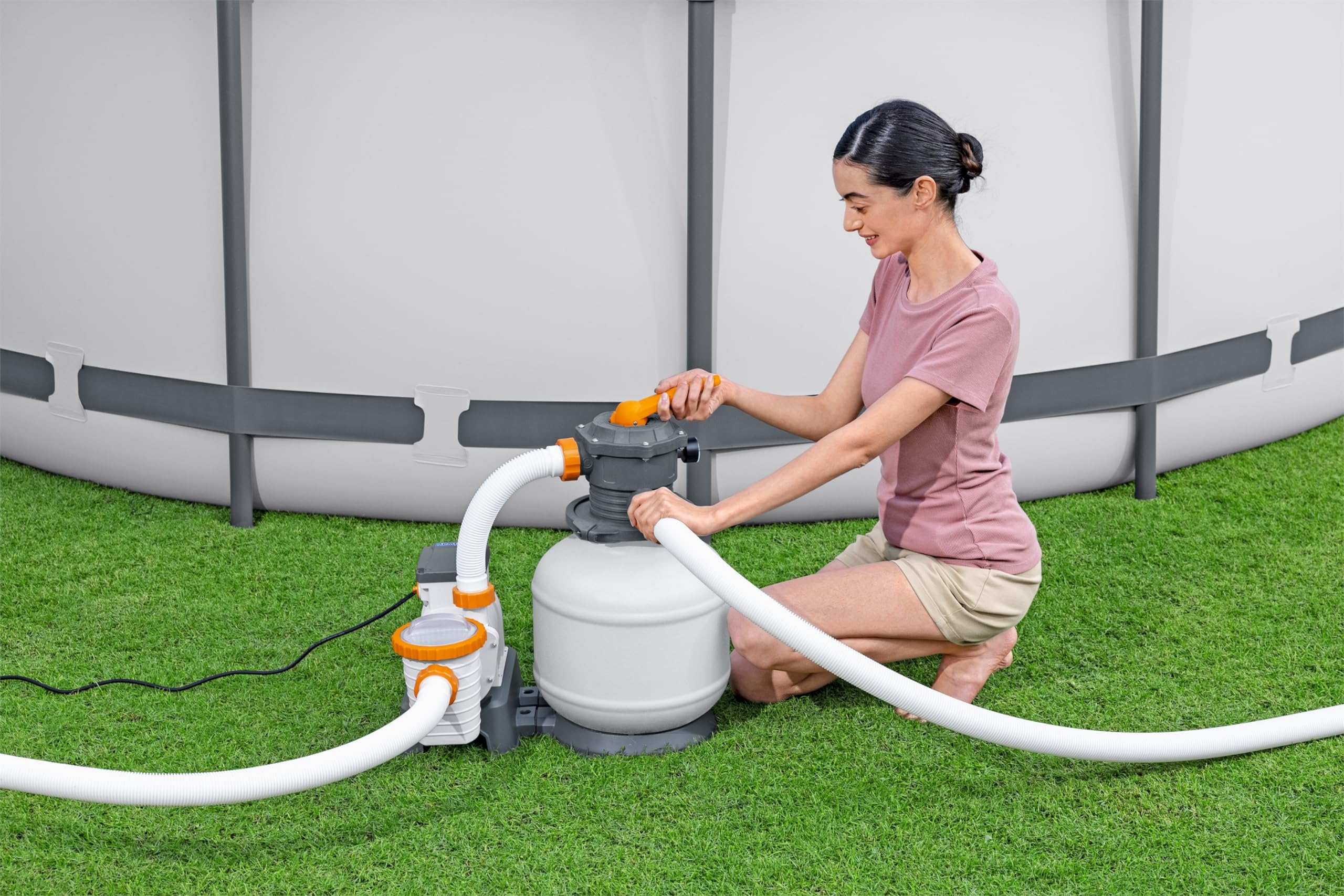 BESTWAY Depuradora de Arena Flowclear de 8.327 L/h 55,5x44x60 cm Blanco