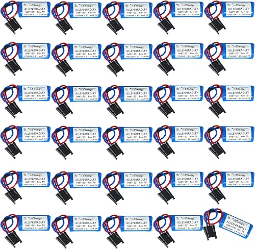 Miniatura 1 de *(30-Pack) 3.0v 1756-BA1 Battery 1200mAh for Allen Bradley 1756-BA1 1756-L1 BR2 3A-AB Replacement Battery