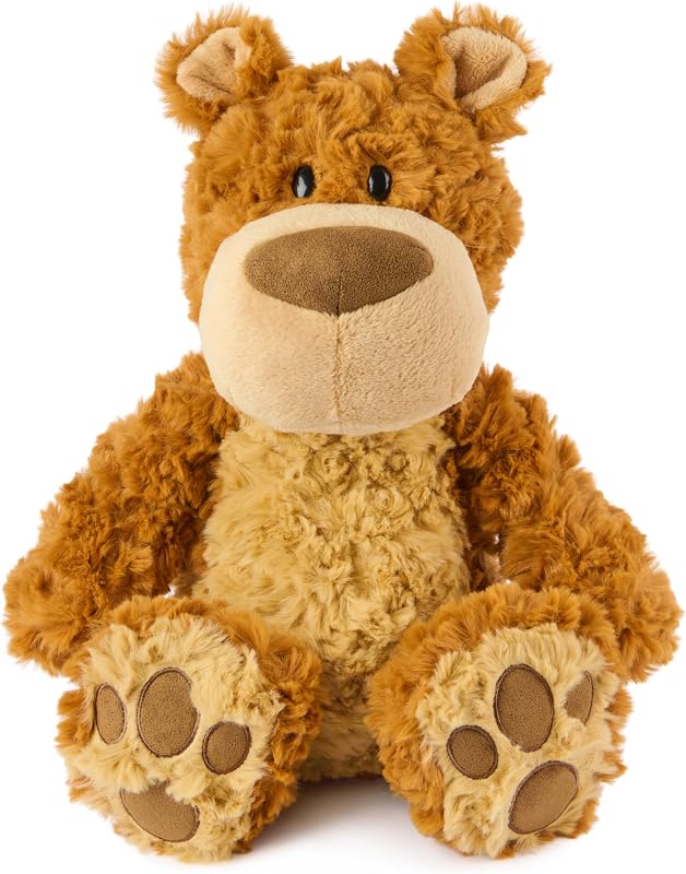 Bexley Teddy Bear, Premium Teddy Bear Stuffed Animal for Ages 0 and Up, Brown, 12” | Soft Plush Fabrics and Floppy Limbs Comfort, Nurture Fine Motor Skills, Tactile Play, and Early Sensory Discovery