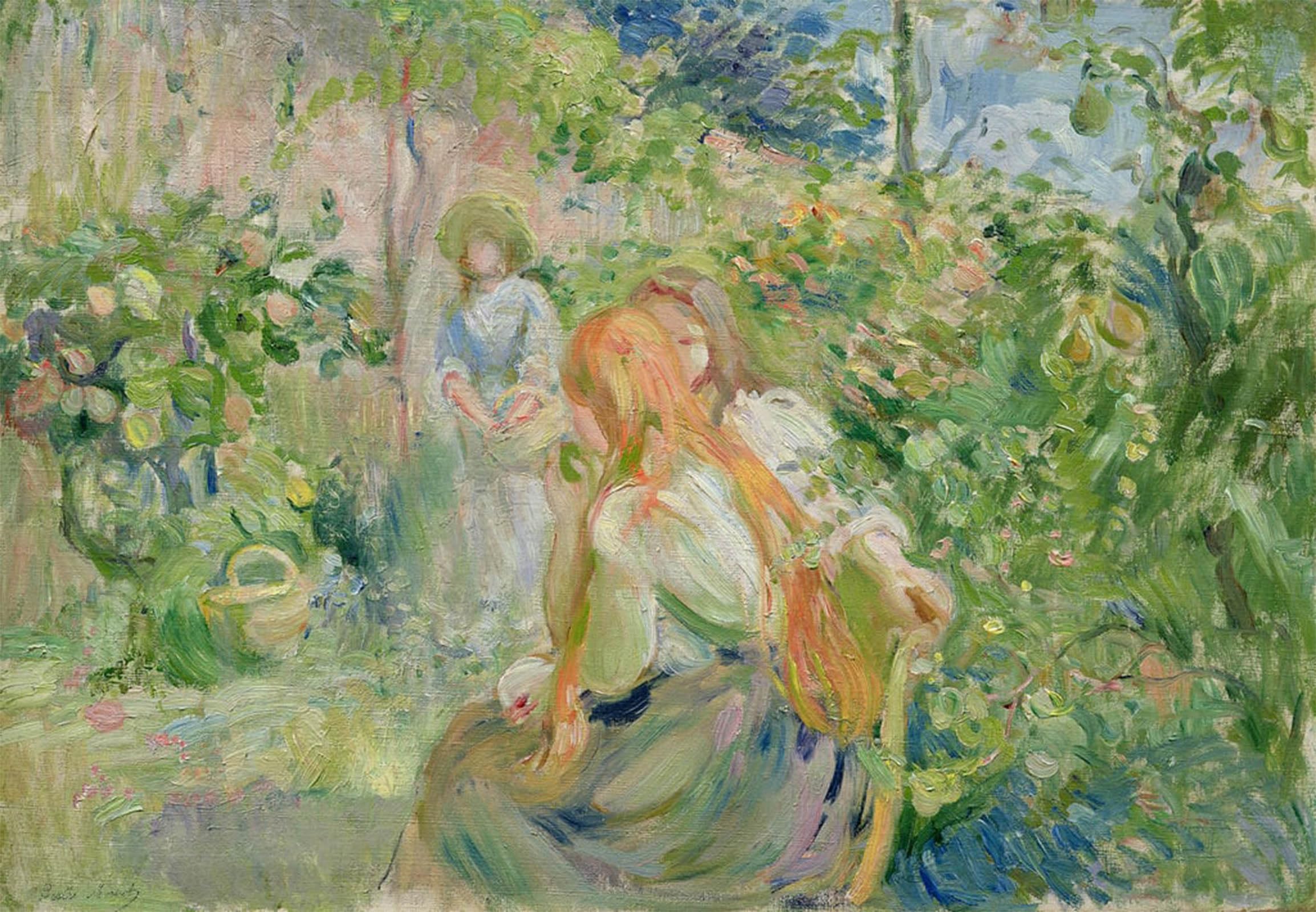 ARTXLXXBN Famous Painting Art Wall Decor Abstract Art Picture in the Garden At Roche Plate by Berthe Morisot Animal Pictures for Home Decor 60x90cm