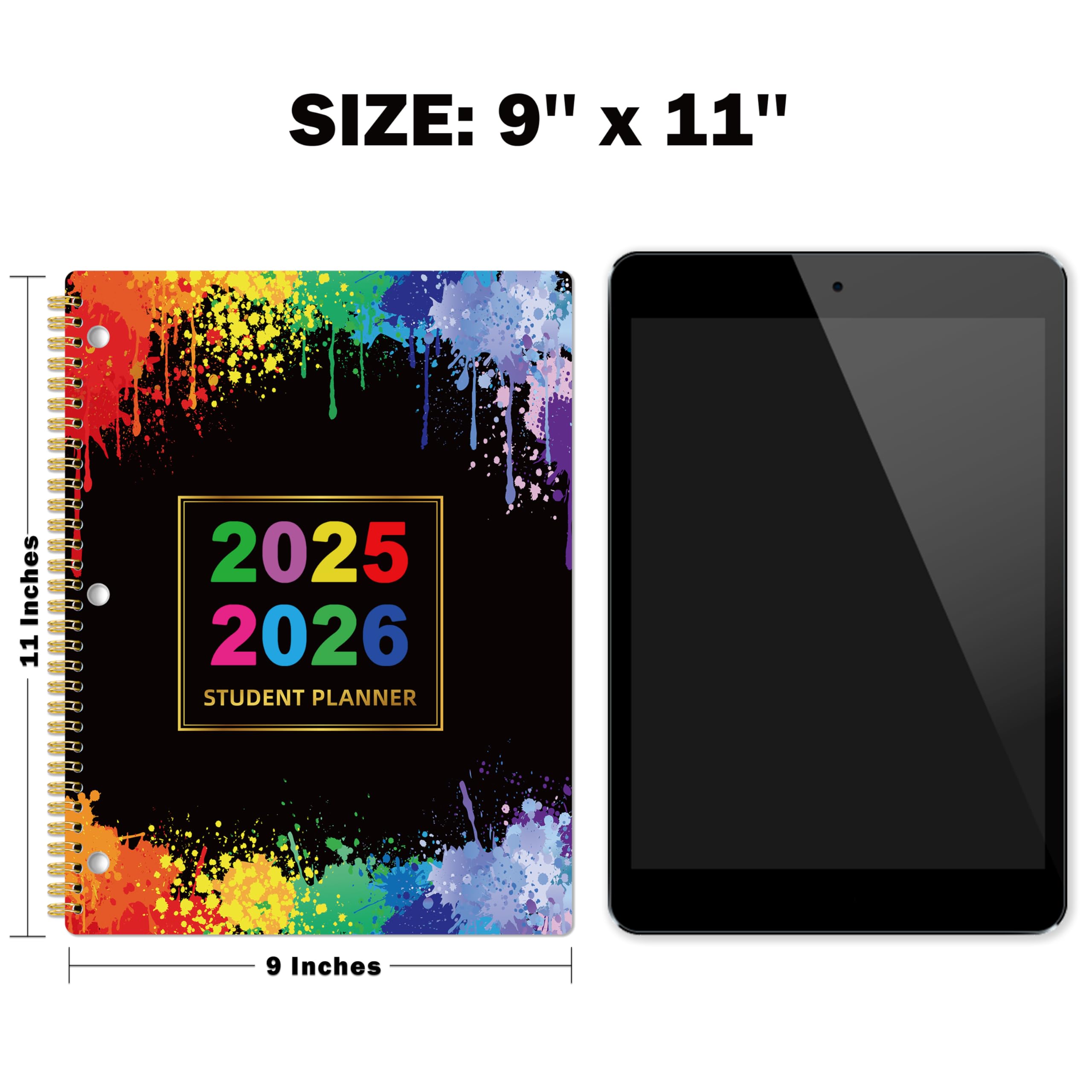 Student Planner 2025-2026 - Academic Organizer July 2025 - June 2026, 9" x 11", School Planner With Stickers, 12 Monthly Tabs - Perfect for School Year - Image 6