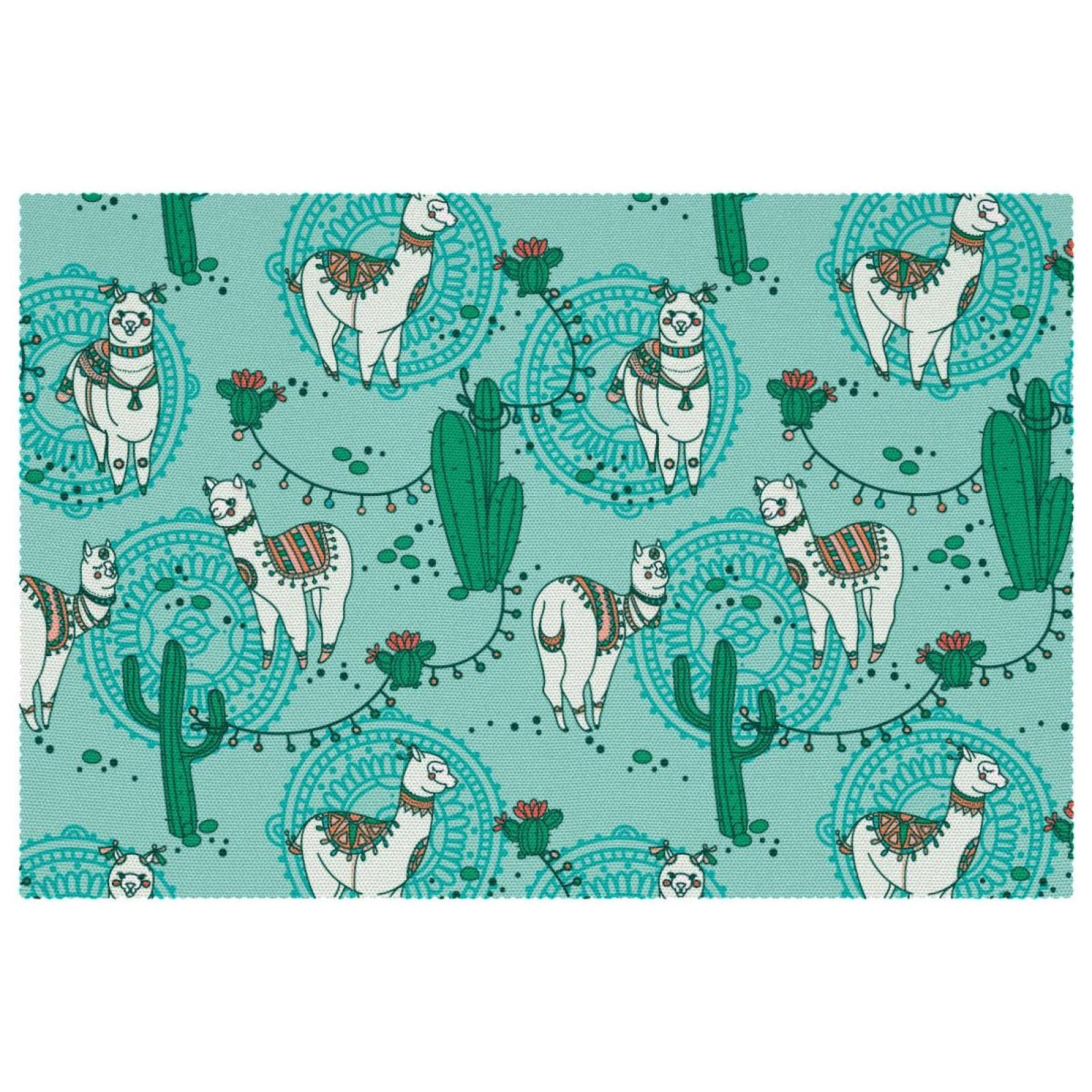 Sets de table lama vert lot de 6 tapis de salle à manger antidérapants 30x45 cm
