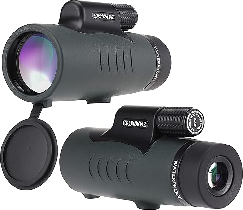 Miniatura 2 de Crownz Telescopio monocular para día visión nocturna baja monocular de alta potencia con soporte rápido para smartphone trípode BAK4 prisma doble