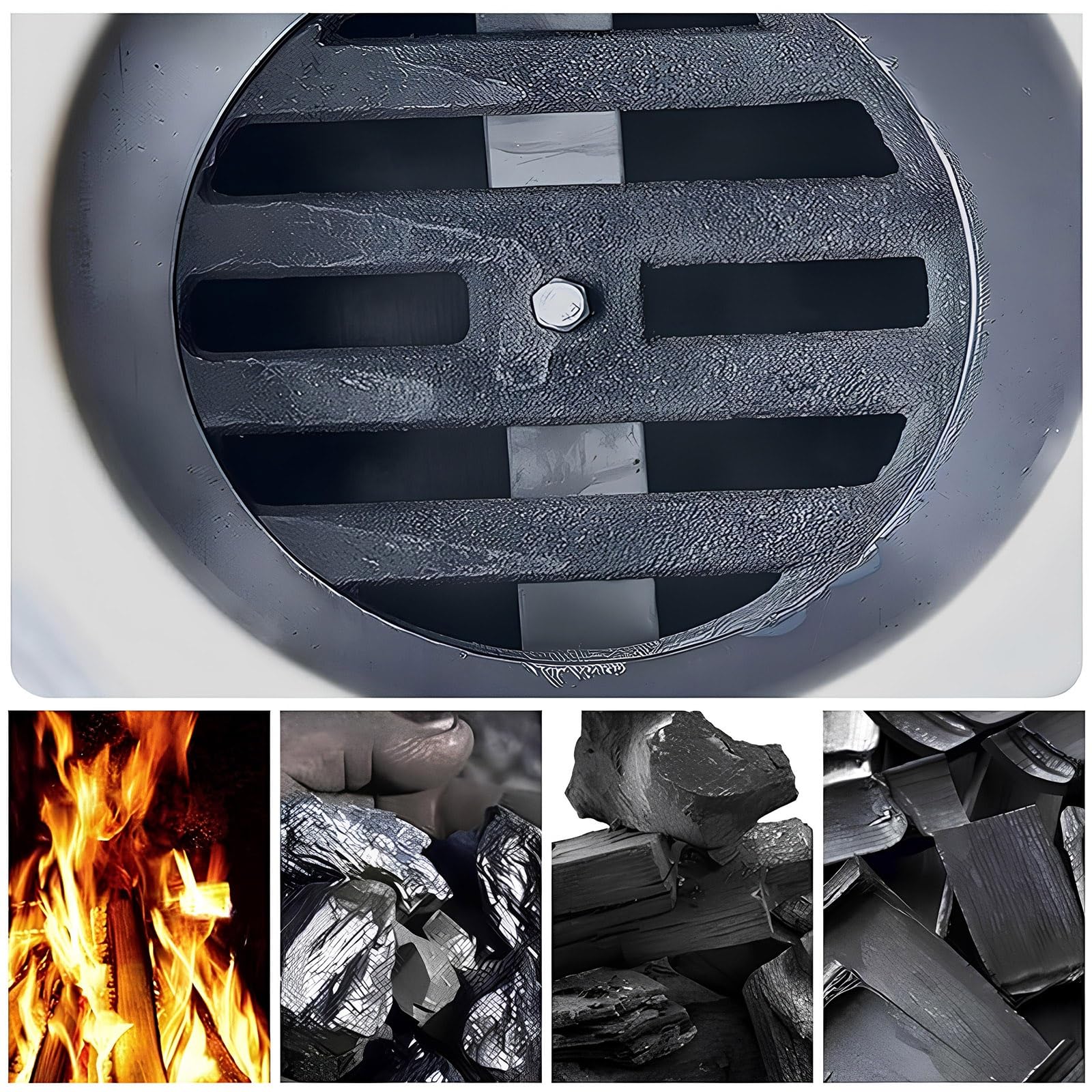 Stufa a legna in ghisa per uso efficiente in cucina interna e campeggio