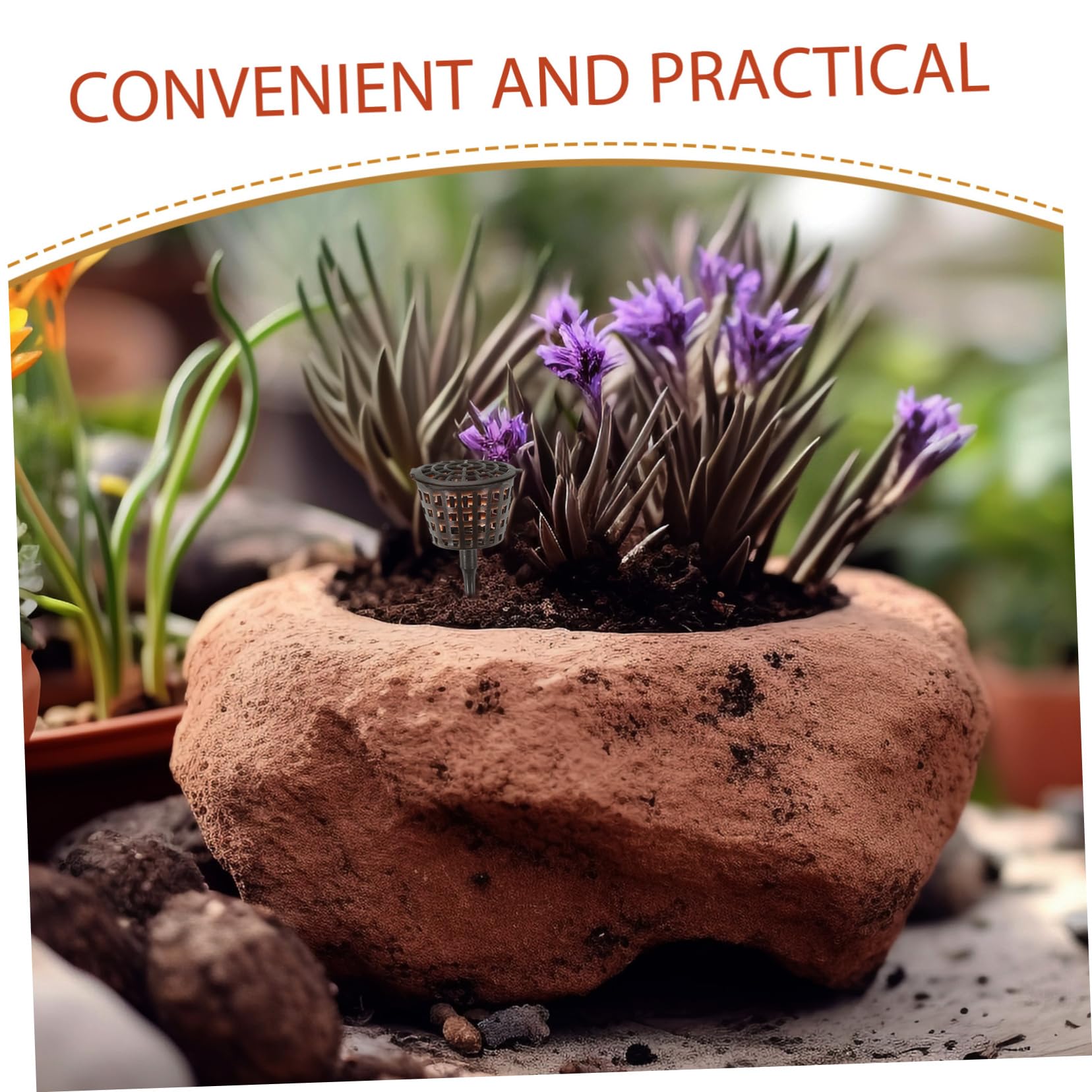 Caja De Fertilizante para Bonsái 20 Piezas con Tapa Contenedor De Abono para Plantas Pequeñas Protector contra Animales Y Viento Ideal para Orquídeas Y Jardín