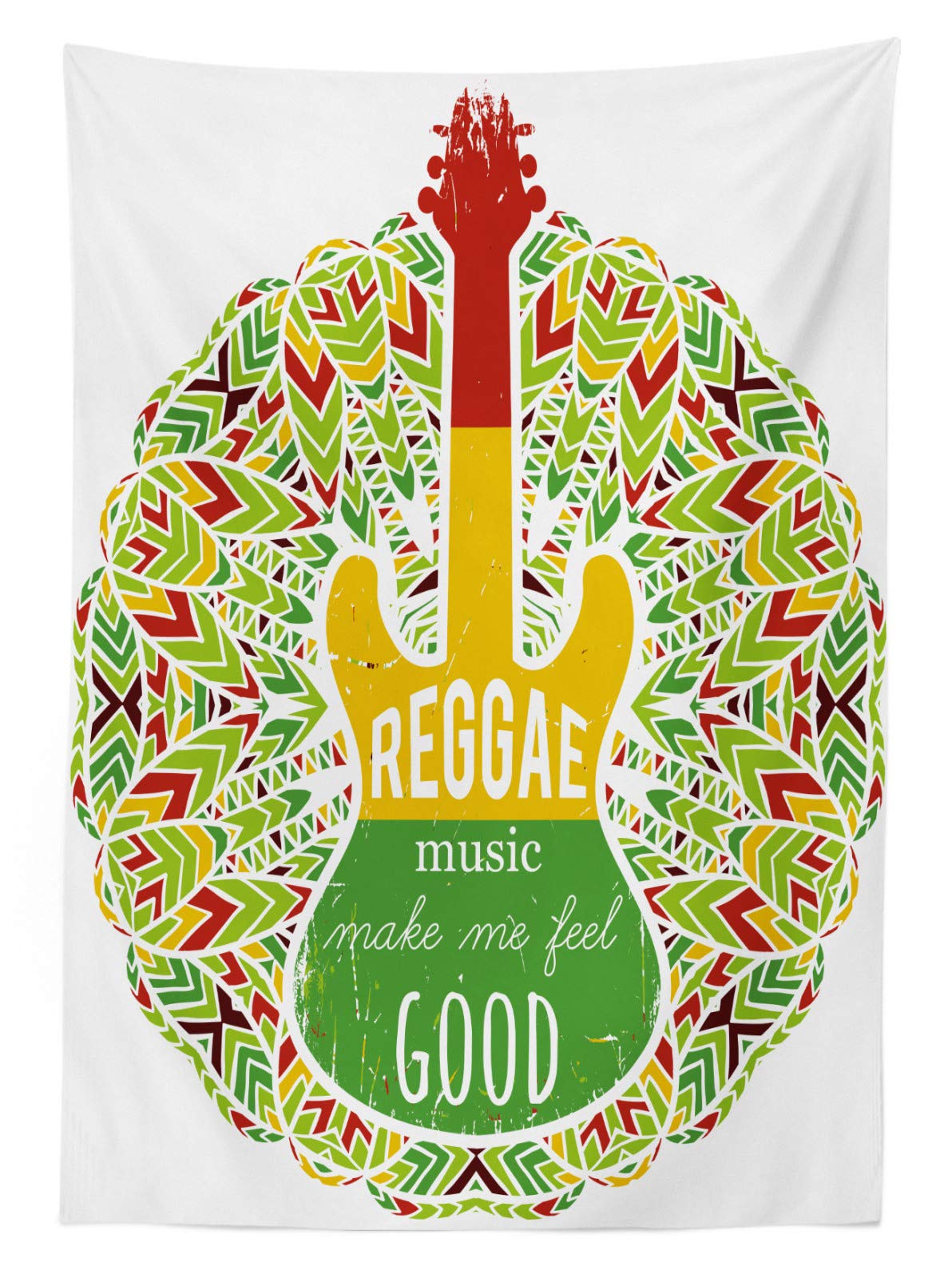 ABAKUHAUS Tovaglia Rastafari Graffiti – Rettangolare 140x170 Cm – Poliestere Setoso, Antimacchia, Per Cucina E Sala Da Pranzo