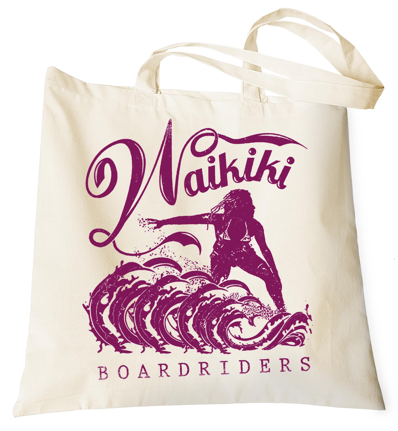 Cristina Borse Waikiki Design Featured Tote Bag - Personalised Cotton Handbag - Printed Shoulder Bag For Everyday Use