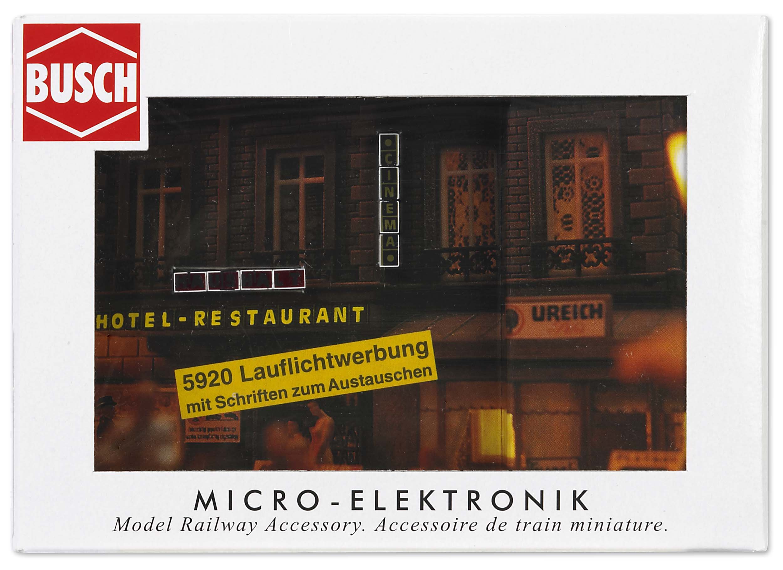 Busch 5920 - Carteles Luminosos de Edificios para maquetas [Importado de Alemania]