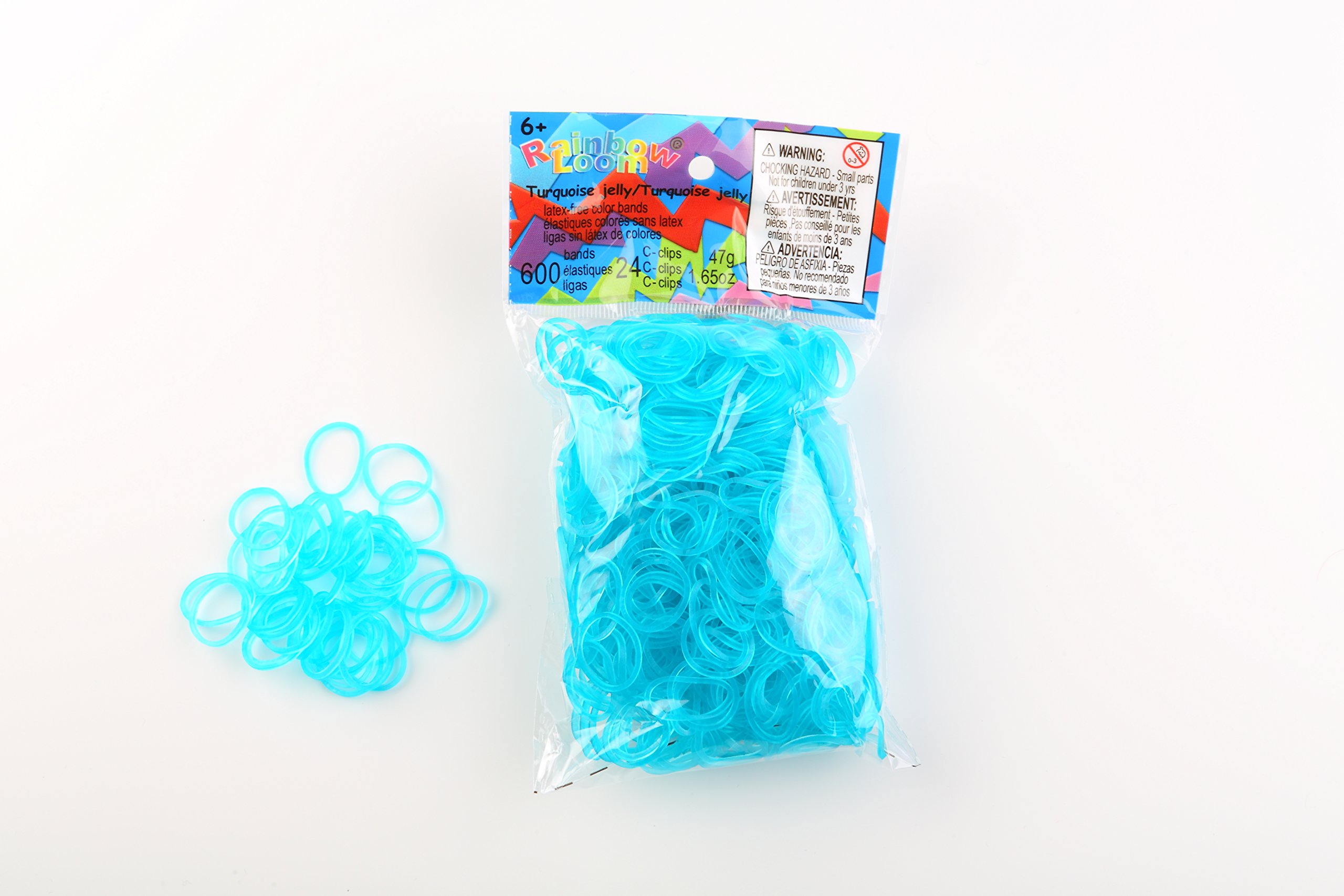 Rainbow Loom Turquoise Jelly Elastics โ image 1