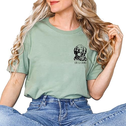 Miniatura 6 de Life Is Golden Golden Retriever Dog mom T-Shirt Women Dog Owner Gift T-Shirt Stay golden