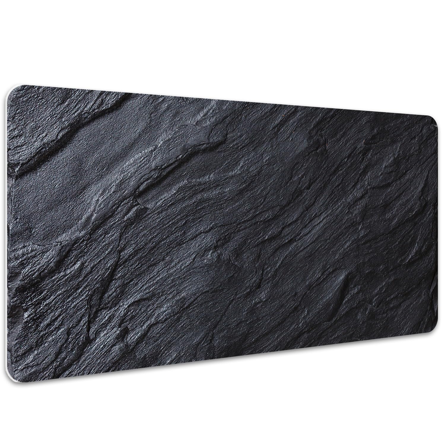 Sottomano da Scrivania 100x50 cm per Ufficio e Casa Impermeabile Protezione e Decorazione Superficie Protettiva Antiscivolo Facile da Pulire in Vinile PVC - marmo nero