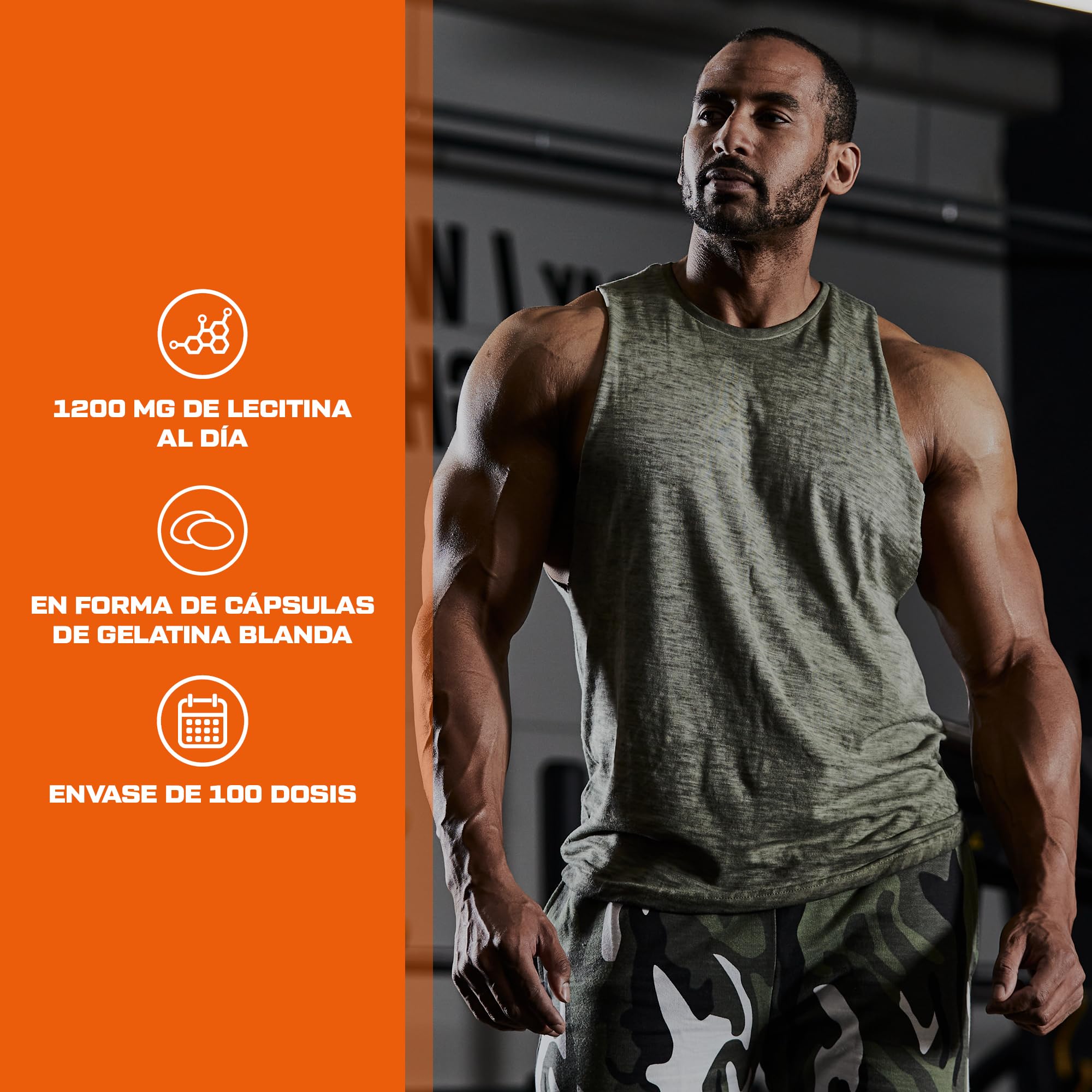 Scitec Nutrition Lecithin | Lecitina de aceite de soja | 1200 mg de lecitina al día | Envase de 100 dosis, 100 cápsulas de gelatina blanda