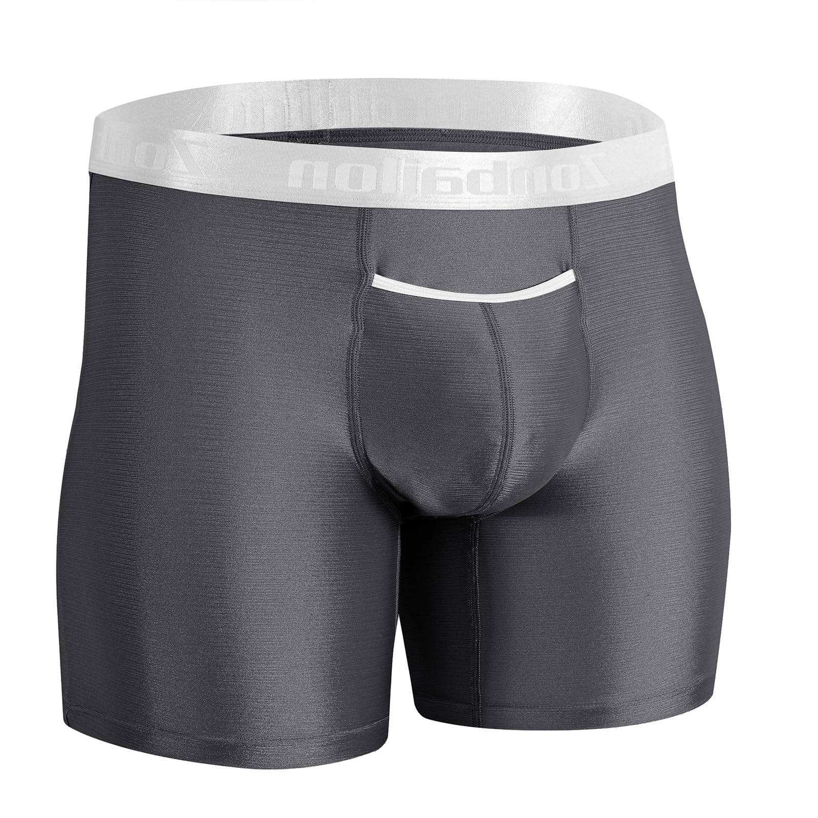 MUEBAIRES Men's Boxer Briefs Mens Ice Silk Open Front underwear For Man Pack Ball Pouch